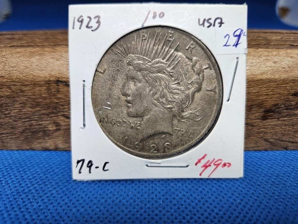 1923 USA SILVER PEACE DOLLAR