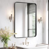 Fabuday Black Bathroom Mirror 24x36 Inch - Matte