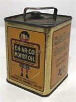 Nice EN-AR-CO Motor Oil Tin Bank 4"