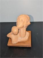Mother & Baby Sculpture Terracotta