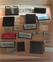 Box full of Macy’s signs for jewelry case