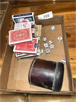 Playing Cards + Dice in Dice Cup