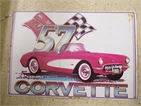 Corvette Tin Sign 18x12