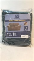 New Dark Green Velvet Furniture Cover