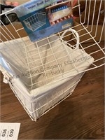 Box of storage baskets and more