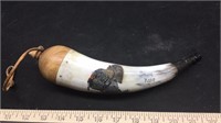 Etched Black Powder horn by Spring king