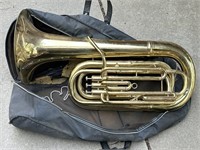 York brass tuba horn - 32inches long