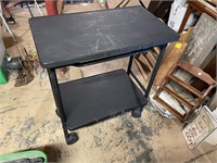 Rolling fold up metal kitchen cart