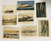 10 Old Ship Postcards (see photo)