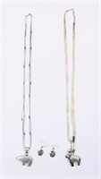 Sterling Animal Necklace Pendants & Earrings