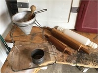 Ricer, dish, rolling pins