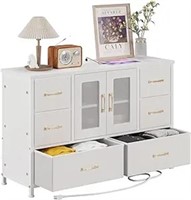 Lumtok 6-drawers Dresser With 2 Storage Shelves