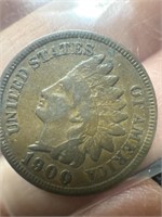 1900 Indian head penny/liberty on the headband is
