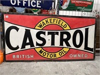 Original CASTROL WAKEFIELD Bow Tie Enamel Sign -