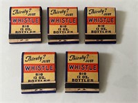 Vintage Unused Just Whistle Orange Soda Matchbooks