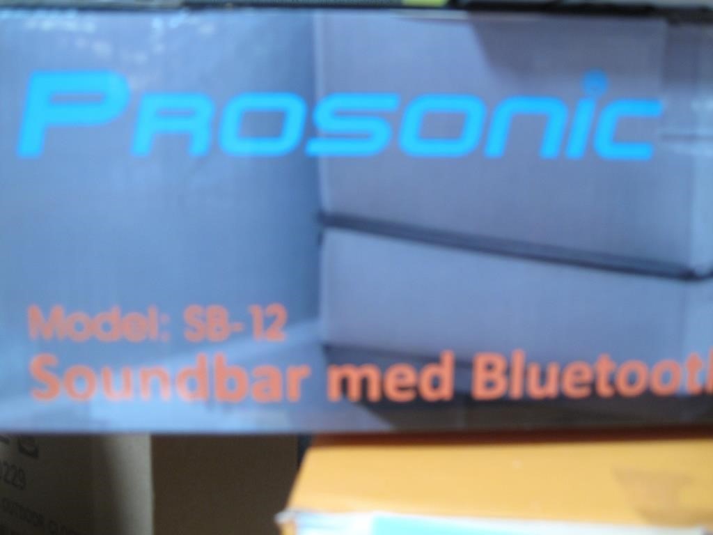 Prosonic Soundbar Sb-12 Bluetooth Campen Auktioner A/S