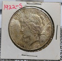 1922-S PEACE SILVER DOLLAR