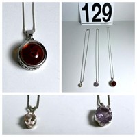 [F] Marked .925 Necklace & Pendant Trio Lot#2