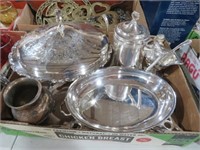 COLL OF SILVER PLATED SERVING PCS