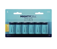 MightyCell 6 Pack C Alkaline Batteries