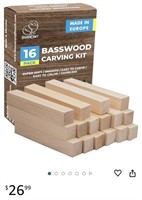 BeaverCraft BW16 pcs Basswood Carving Blocks