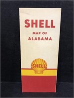 ORIGINAL 1950 SHELL MAP OF ALABAMA