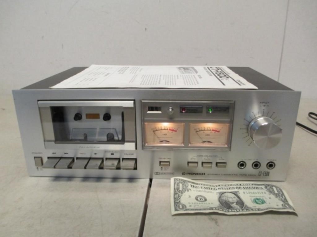 Vtg Pioneer Stereo Tape Cassette Deck CT-F500