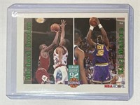 1992 Skybox #320 Michael Jordan & Karl Malone Card
