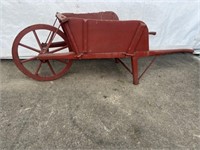 Vintage Wooden Wheelbarrow