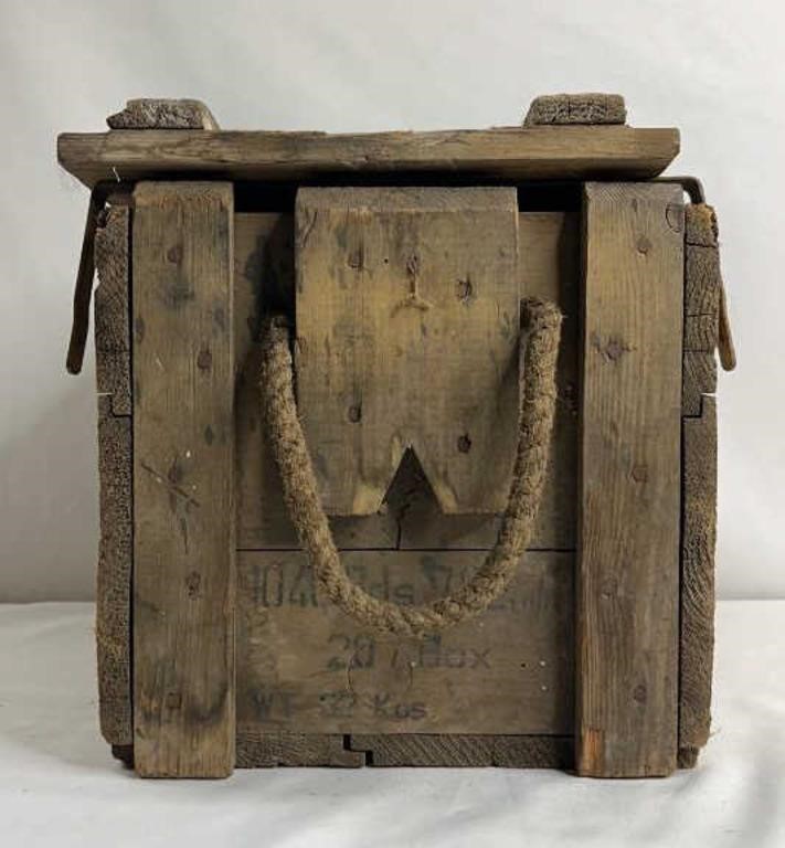 Antique Wooden Ammo Box