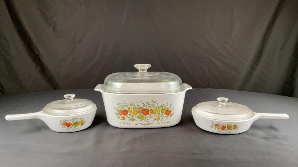 Corning Ware Spice of Life Casseroles with Lids