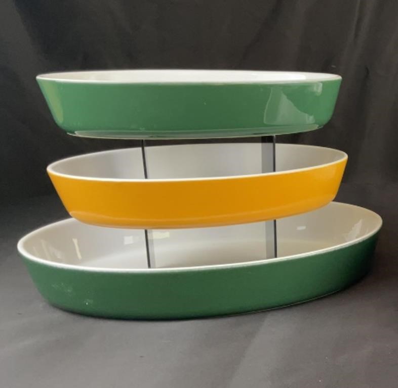 Vintage Emile Henry Oval Ceramic Baking Dishes
