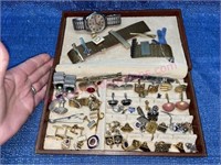 Vtg Gent's jewelry in jewelry box