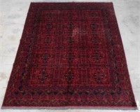 Hand Woven Turkmen Rug or Carpet, 6' 6" x 9' 9"
