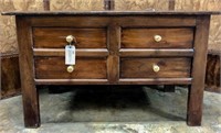 Provincial Stained Oak Short Chest of Drawers