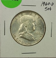 1960-D Franklin Half Dollar UNC