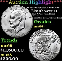 ***Auction Highlight*** 1974-s Silver Eisenhower D