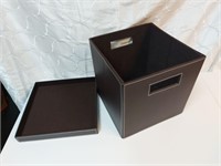 Collapsible Storage Box 12x12x12 Dark Brown