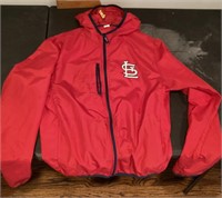 Cardinals hooded nylon jacket Size XL