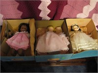 Lot of 3 Beautiful Vintage Madame Alexander Dolls