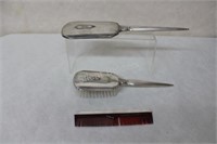 Sterling Silver Vanity Mirror, Brush & Comb Set