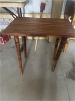 Vtg wood table  15x22x23 needs TLC