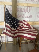 American flag & pole