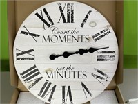 Count the moments wall clock - 18in