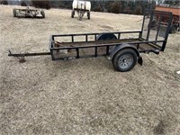SINGLE AXLE TRAILER WITH EXPANDED METAL DECK  T
