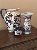 Old Imari Pitcher; Vase; and more