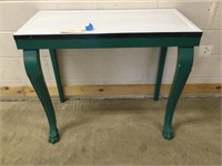 Enamel Top Table with Paw Feet