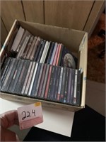 Box of CDs & File Cabinet