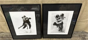 2 artist signed & numbered b&w dance photographs