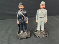 Cast Iron Soldier Bookends